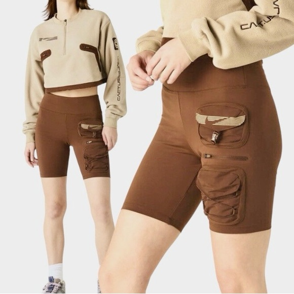 Nike Pants - NIKE CACTUS JACK by Travis Scott Cargo Leggings Shorts Cacao Women’s XL